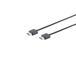 HDMI Kabel, 4K, verg., Slim 2m