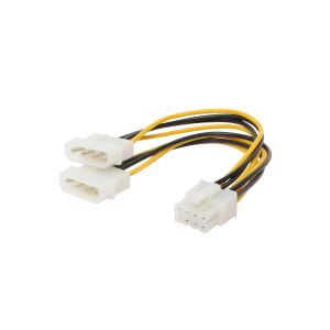 Stromkabel 2x 13.3 cm Stecker auf 8-pol PCI, 0,13m