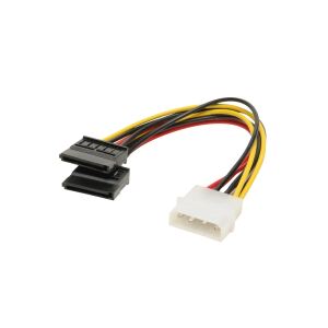 Adapter, 4-pol. 5.25 St. auf 2x 15-pol. SATA 0,13m