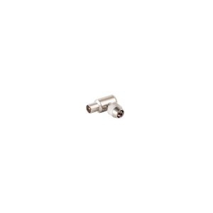 Koaxial-Winkelstecker, Schraubanschluß, Metall