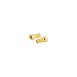 F-Stecker 6,7, vergoldet, mit großer Mutter