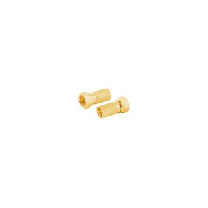 F-Stecker 7,2, vergoldet, mit großer Mutter