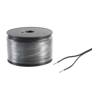 Lautsprecherkabel, 2 x 0,75mm², schwarz, 100m