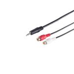 Klinkenstecker 3,5mm Stereo - 2 Cinch-Buchsen 1,5m