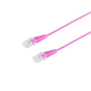 RJ45 Stecker-RJ45 Stecker rund 4-adrig magenta 3m