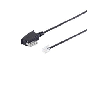 TAE-N Stecker - Western Stecker 6/2 mit Brücke 6m