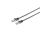 RJ45 Flachkabel m. CAT 7 Rohkabel slim sw 1m