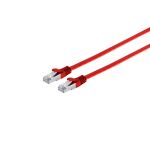 RJ45 Flachkabel m. CAT 7 Rohkabel slim rot 10m