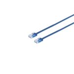 Patchkabel Cat. 6 flach, U/UTP, blau, 5m