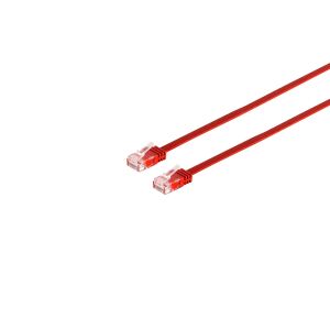 Patchkabel Cat. 6 flach, U/UTP, rot, 10m