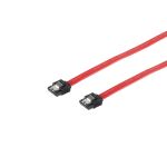 SATA 6Gb/s Verbindungskabel, Metallclip, rot, 1m