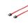 SATA 6Gb/s Verbindungskabel, Metallclip, rot, 1m