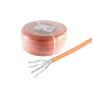 Cat. 7 Verlegekabel, S/FTP, BasePro, orange, 25m