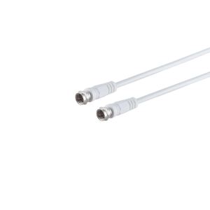 F-Stecker - F-Stecker, >100dB, weiß, 2,5m