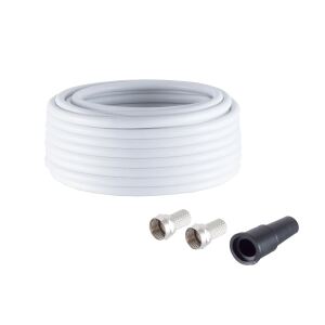 Koaxialkabel Set 0,64/3,8, CCS, 2-fach, 75dB, 10m