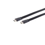 HDMI Flachkabel, 4K, verg., schwarz, 2m