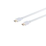 HDMI Kabel, 4K, verg., Nylon, weiß, 3m