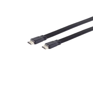 HDMI Flachkabel, 4K, verg., schwarz, 5m
