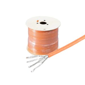 Cat. 7 Verlegekabel, S/FTP, BasePro, orange, 500m