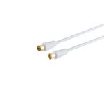 Antennenkabel, vergoldet, >100 dB, weiß, 2,5m