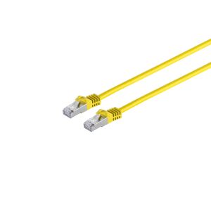 RJ45 Patchkabel m. CAT 7 Rohkabel PIMF gelb 0,25