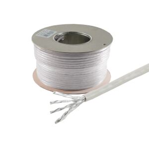 Cat.6 Netzwerkkabel, S/FTP, bulk, grau, 100m