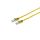 RJ45 Flachkabel m. CAT 7 Rohkabel slim gelb 0,5m