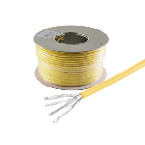 Cat. 7A+ Verlegekabel, S/FTP, LSZH, gelb, 500m