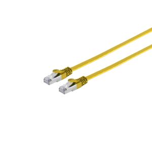 RJ45 Flachkabel m. CAT 7 Rohkabel slim gelb 0,25