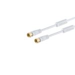 F-Stecker - F-Stecker verg. Ferrit, weiß, 7,5m