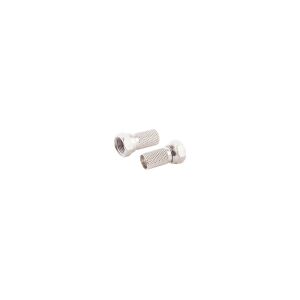 F-Stecker, 6,7mm mit großer Mutter , 25er SET