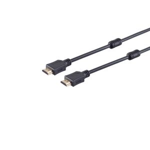 High Speed HDMI Kabel, 4K, Ferrit, schwarz, 15m