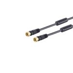 F-Stecker - F-Stecker verg. Ferrit, schw, 10m