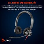 HP Poly Blackwire 3320 USB-C Stereo-Headset +USB-C/A-Adapter