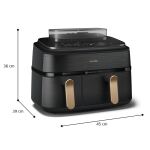 Philips Airfryer NA552 00 Dual Basket 9L 2750W black gold (NA552/00)