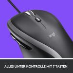 LOGITECH Maus M500S USB black 7 Tasten, USB, black