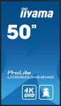 iiyama LH5060UHS-B1AG Signage-Display Digitale A-Platine 125,7 cm (49.5") LED WLAN 500 cd/m² 4K Ultra HD Schwarz Eingebauter Prozessor Android 11 24/7