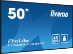 iiyama LH5060UHS-B1AG Signage-Display Digitale A-Platine 125,7 cm (49.5") LED WLAN 500 cd/m² 4K Ultra HD Schwarz Eingebauter Prozessor Android 11 24/7