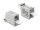 DELOCK RJ45 Kupplung Cat.6a BU > BU für Hutschienen Montage geschirmt grau