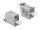 DELOCK RJ45 Kupplung Cat.6a BU > BU für Hutschienen Montage ungeschirmt grau