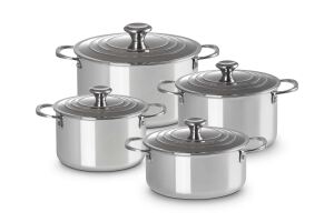 Le Creuset 3-Ply 3Ply Plus Pot Set 4-piece 4piece Stainless Steel (96605400000000)