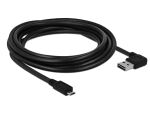 DELOCK Kabel EASY USB 2.0-A 90°gewinkelt >Micro-B St/St 3,0m