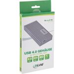 InLine USB4-Gehäuse, USB-C zu M.2 NVMe SSD, 40Gb/s, Aluminium