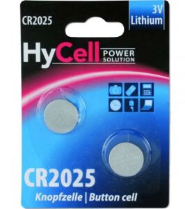 ANSMANN 5020192 Knopfzelle CR2025 HyCell 3V Lithium, 2er-Pack