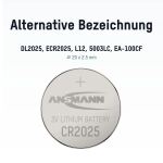 ANSMANN 1516-0263 CR2025 Autoschlüssel Car key Lithium Knopfzelle 1er Blister