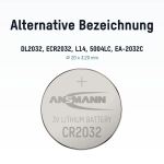 ANSMANN 1516-0264 CR2032 Autoschlüssel Car key Lithium Knopfzelle 1er Blister