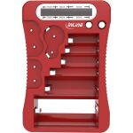 InLine Batterietester mit LCD-Anzeige, für Rund/Knopfzellen sowie 9V-Block, rot
