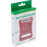 InLine Batterietester mit LCD-Anzeige, für Rund/Knopfzellen sowie 9V-Block, rot