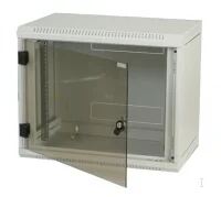 Triton RBA-09-AS3-CAX-C1 10" Wandschrank 9HE, Glastür, grau
