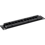 InLine 10" Leerpanel 12-fach, für Keystone Module, 1HE, schwarz